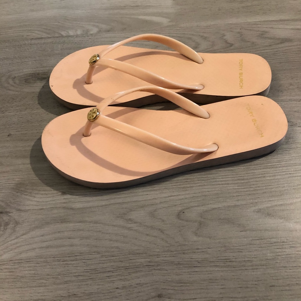 Tory burch Flip Flops Peach Sz 7